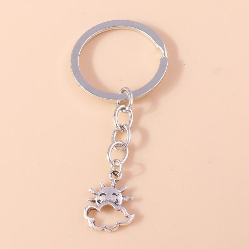 Retro Alloy Sun Moon Keychain Metal Star Keyring Pendants for Car key Holder Handbag Decor Jewelry Gifts Accessories
