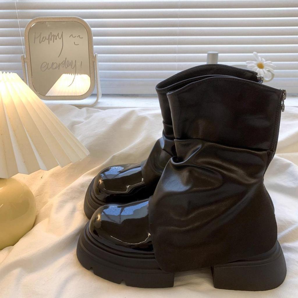 Sense Damen Plateau Stiefeletten mit dicker Sohle, höhenverstärkender Retro Martin Stil für den Herbst