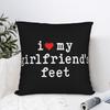 Soft MILF I Love My Girlfriends Feet Pillowcase Polyester Cushion Cover Decoration Funny Sarcastic Joke Pillow Case Cover Square