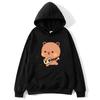 Cute Pretty BuBu Panda in Flowery Head Piece Hoodie DuDu Bear Dancing and Playing with A Guitar Sweatshirt Women Tops