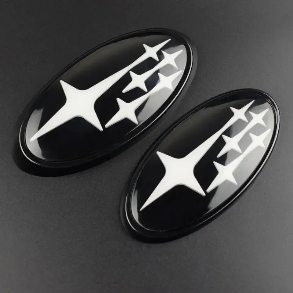 2PCS Acrylic Car Front Logo Rear Badge Emblem Sticker for Subaru XV Outback Impreza BRZ WRX STI Legacy Forester Accessories Y3