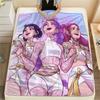 1 Stück Kpop Dämonenjäger Druck Flanelldecke, Hohe Qualität für alle Jahreszeiten, Heimdekoration, Wärme und Komfort, Perfekt für Weihnachtsgeschenke
