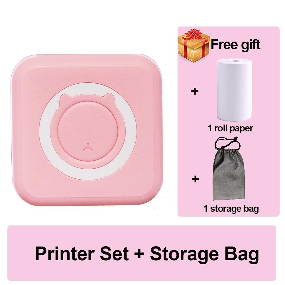 Mini Portable Thermal Printer Bluetooth Compatible iPhone Android, 58mm Paper Instant Pocket Printer for Pos, Labels Receipts