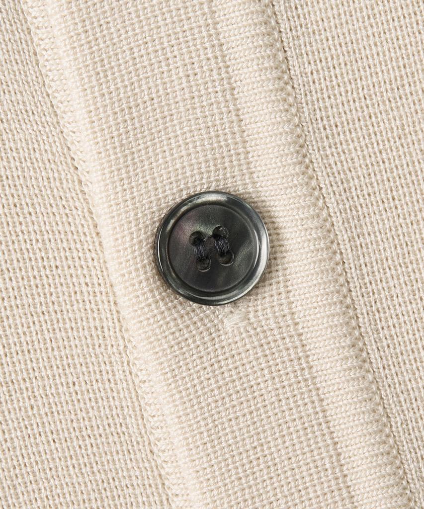 Excontainer Essential Collar Half Knit Cardigan (Ivory)