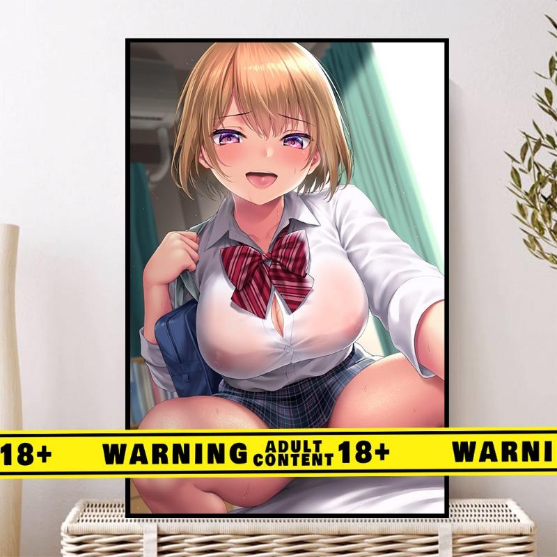Azjatycka studentka seksowny plakat dekoracyjny na płótnie Niezcenzurowana japońska dziewczyna grafika ścienna druk malarstwo malarstwo ścienne