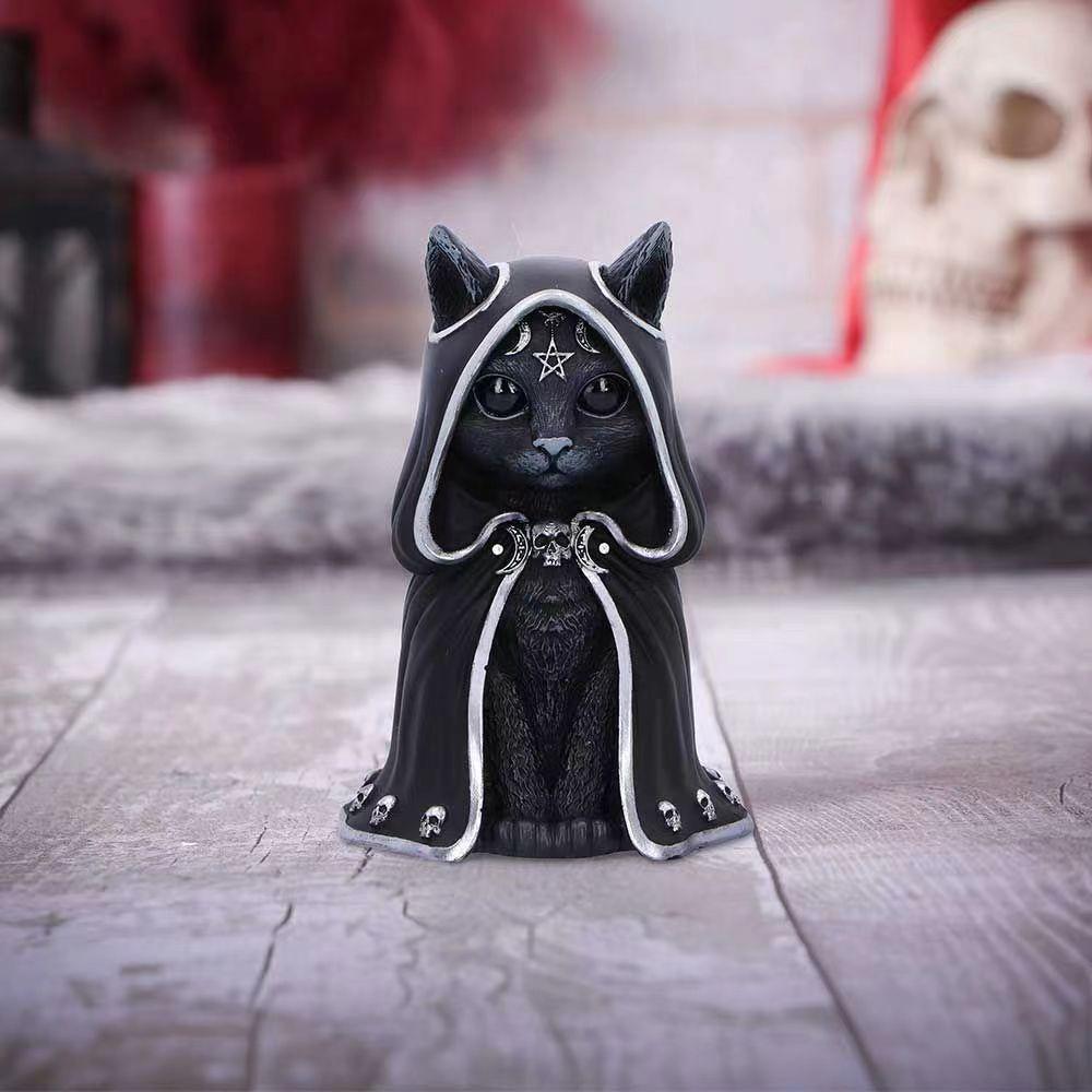 Halloween Cat Frog Ghost Animal Resin Art Craft Cute Desk Home Decoration Gift for Halloween Party Christmas Collection Display