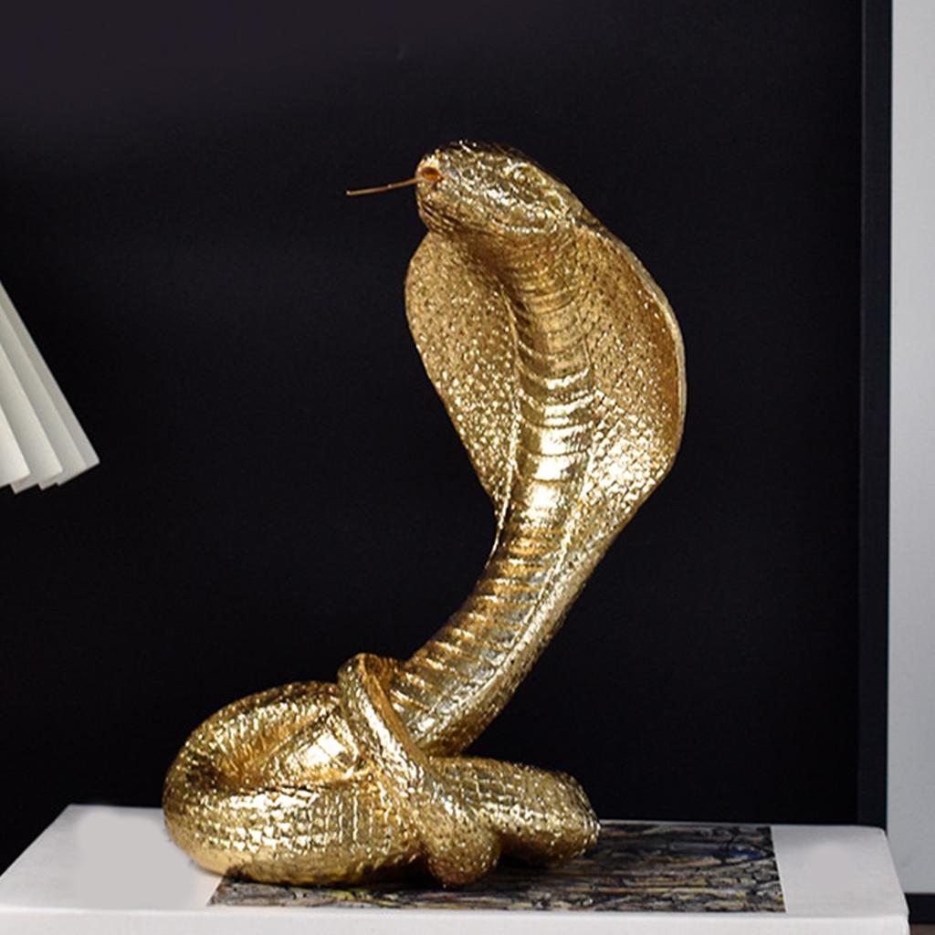 Resin Cobra Shelf Decors Accent Snake Figurines Tabletop Centerpieces Home Decorations Retro Snake Decorative Objects