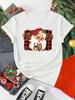 Unisex Christmas Santa Claus Printed T Shirt Christmas Xmas Cartoon Top Tshirt Harajuku Fashion New Year Tshirt Clothing