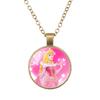 Affascinante Collana con Ciondolo Gemma del Tempo Ariel Sirenetta Gioielli Principessa Cartone Animato