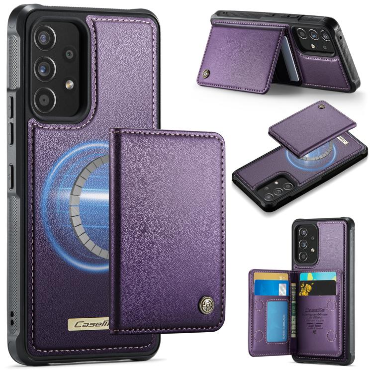 CaseMe Me80 Magnetic RFID Wallet Phone Case For Samsung Galaxy S24 FE 5G, Detachable Multi Card Slot Kickstand Anti-Theft Cover