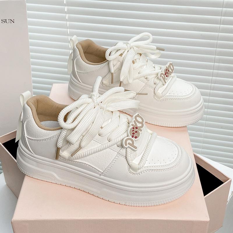 

Туфли на толстой подошве цвета конфет, женская, 2025 года, новая универсальная спортивная обувь Guochao, оригинальная, для улучшения внешнего вида студентов, повседневная обувь 40