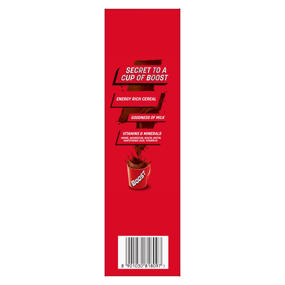 Boost Nutrition Chocolate Drink Refill 500 g | Malt-Based Energy Beverage with Vitamins & Minerals