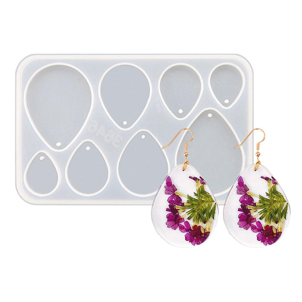 Multipurpose Earrings Resin Molds Pendant Eardrops Silicone Moulds for DIY Epoxy Resin Ornament Friend Lover Gifts