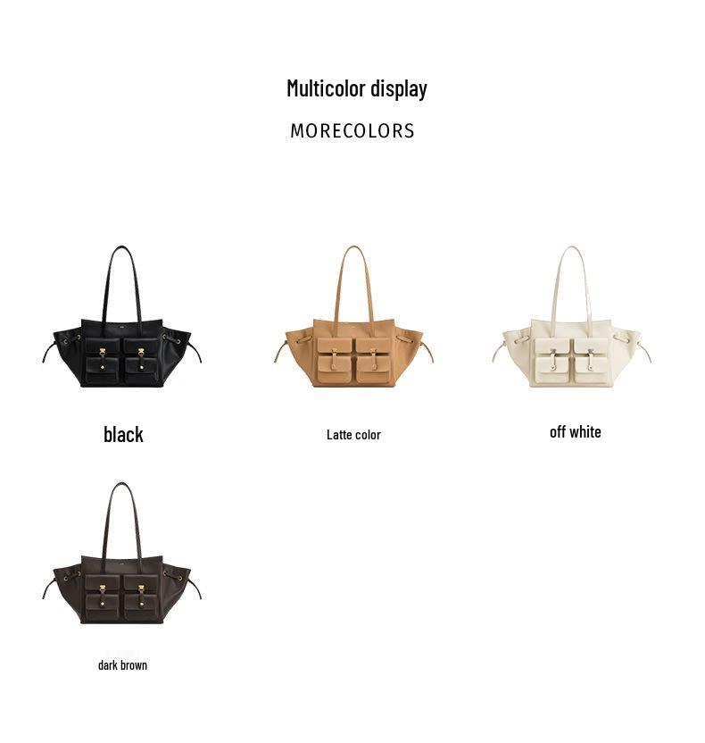 Borsa a Spalla Tote Grande Capacità in Vera Pelle JWPEI Linda per Donna