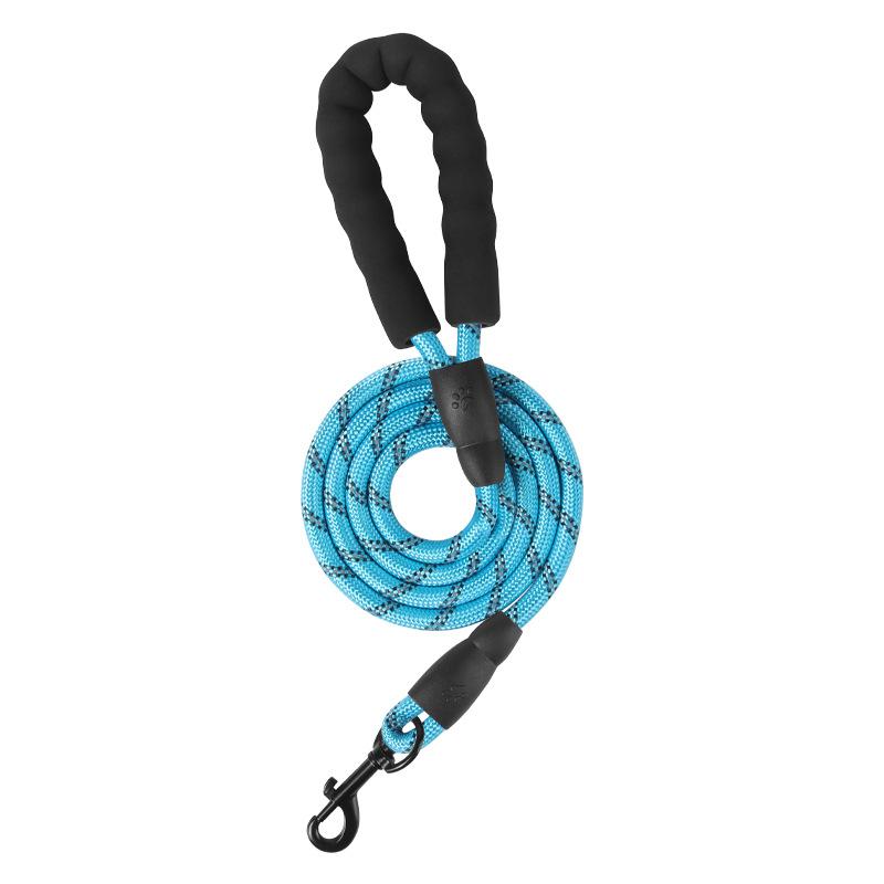 New reflective round rope dog outdoor leash pet leash multi-color medium and large dog walking rope leash