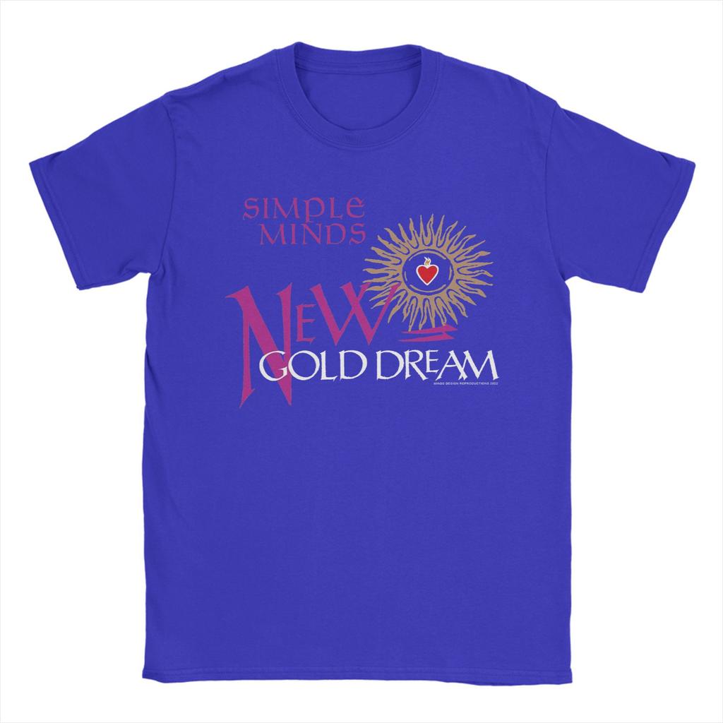 Herren T-Shirt Simple Minds New Gold Dream Geniales Baumwoll-T-Shirt Kurzarm T-Shirt Rundhalsbekleidung Geburtstagsgeschenk