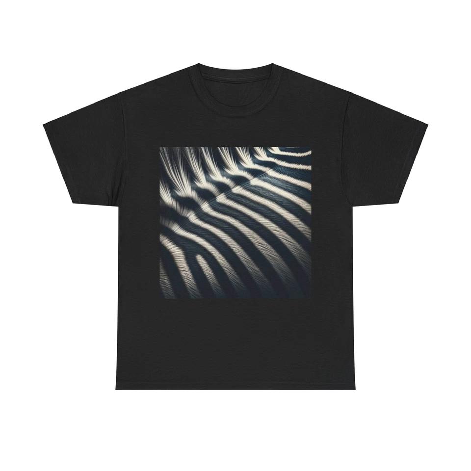 Unisex Adult T Shirt Zebra Stripes Wildlife Close-Up Art S