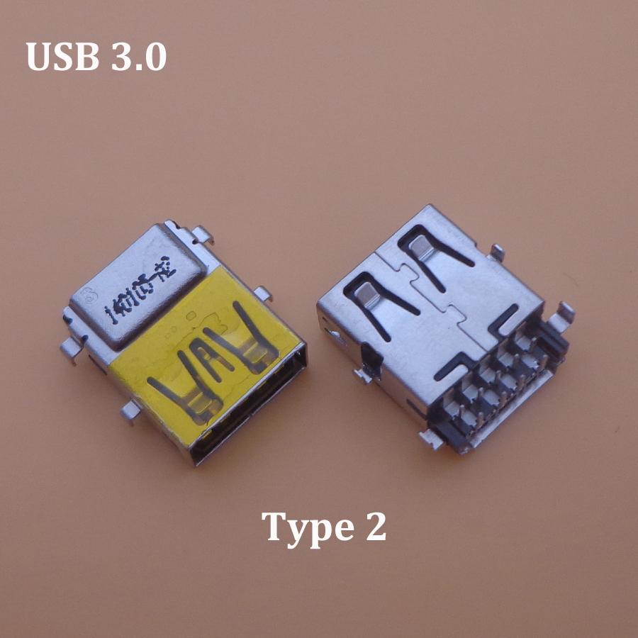 10PCS For Acer ASUS Lenovo Dell Notebook Maintenance Accessories USB 2.0 /3.0 Female Jack Right Angle Connector