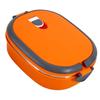 Stainless Steel Insulated Food Storage Supper Dinner Lunch Box 1 Layer Orange
