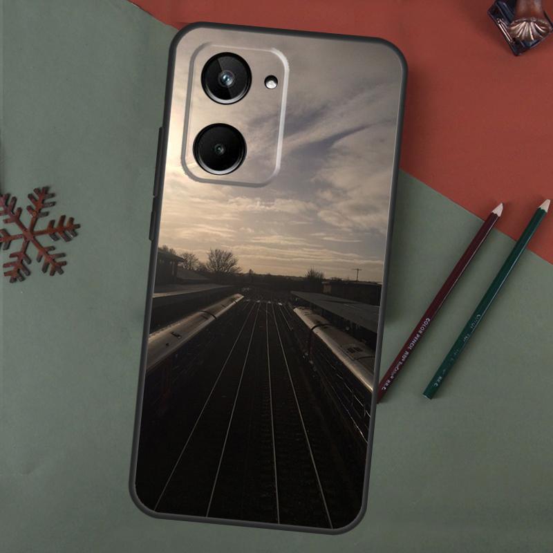 

Train Rail Sunlight Case For Realme C61 C53 C55 C33 C63 C51 C65 C67 C71 C75 11 12 13 14 15 Pro Plus GT6 GT7 Pro Realme 12 Pro Plus