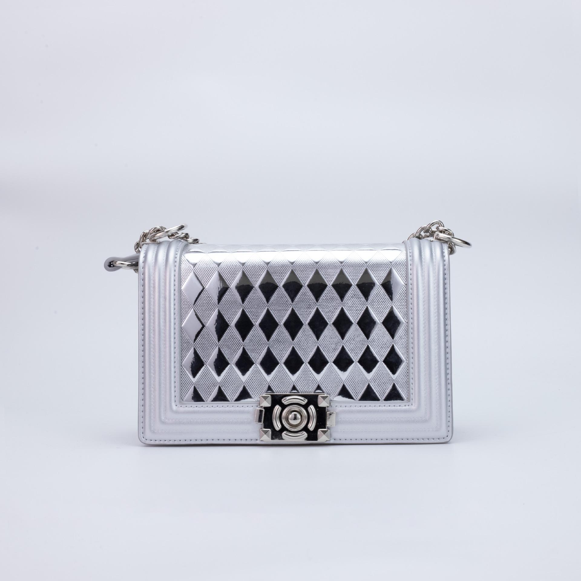 

Сумки через плечо Advanced, маленькие квадратные сумки, женские серебряные, новые модные тенденции, ромбическая решетка, для отдыха, универсальные сумки через плечо