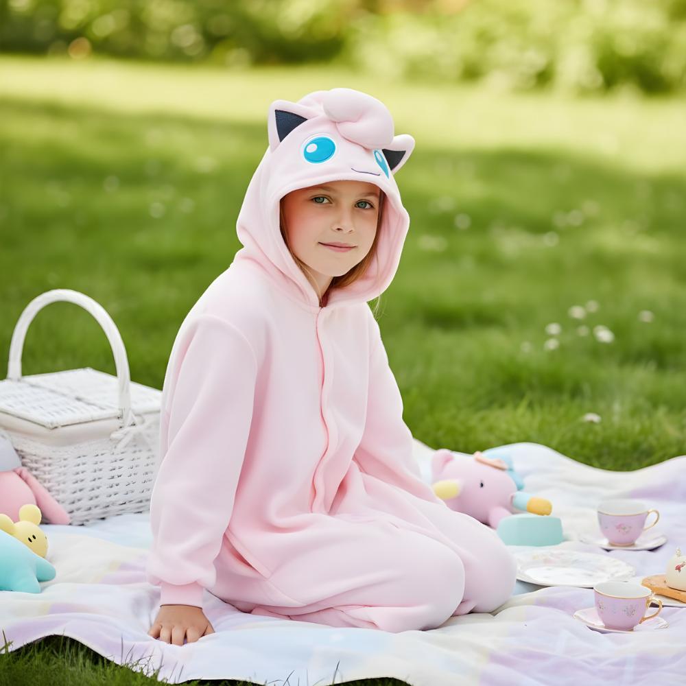 Piżama Onesie Kigurumi Przebranie Pokemon Jigglypuff Dzieci 95 - 105Cm
