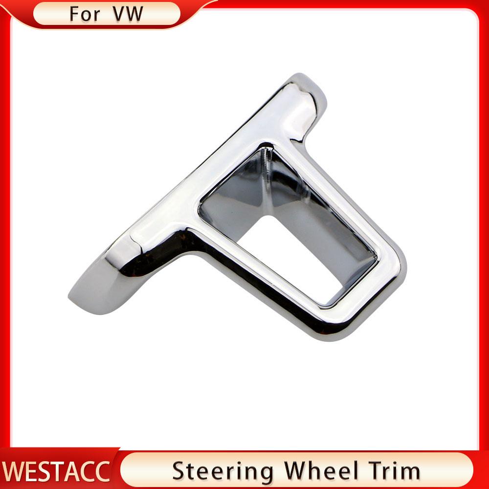 ABS Chrom Auto Lenkrad Abdeckung Dekoration Aufkleber Trim für Volkswagen VW GOLF 6 MK6 JETTA MK5 MK6 POLO Bora