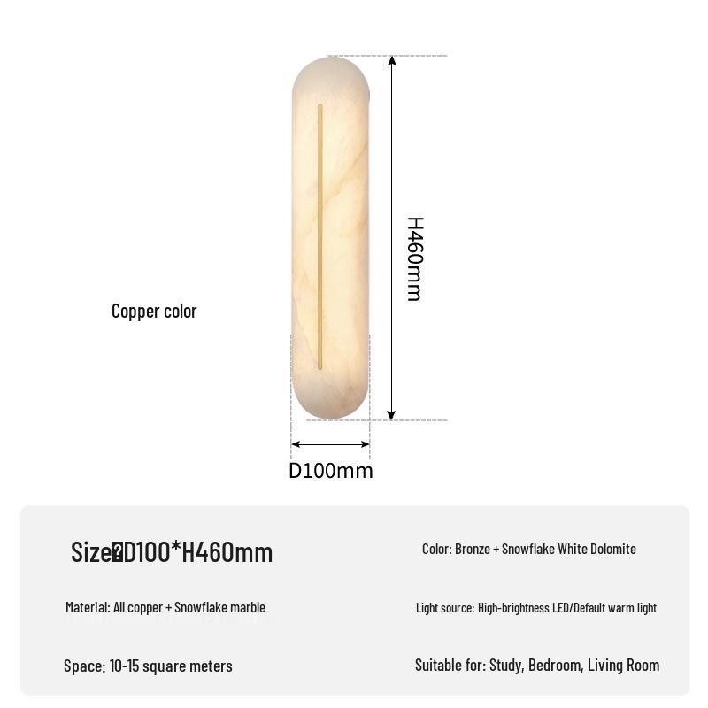 Modern Alabaster Wall Light - Minimalist French Design for Living Rooms, Bedrooms & Hallways