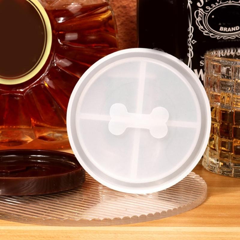 Niedliche Katzen Knochenform Untersetzer Harzformen Haustier Tassenunterlage Silikonform Hitzeschutzmatte Formen für Heimdekorationen Werkzeug