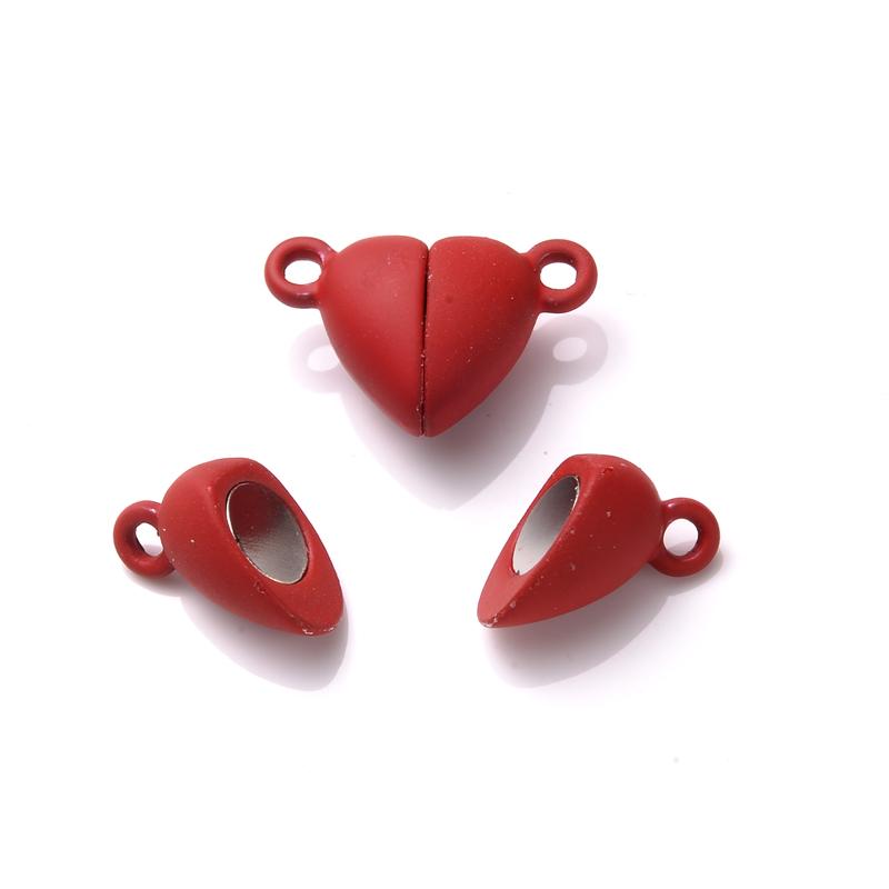 5pcs Colorful Heart Magnet Buckle Connector Clasp Magnetic Clasps for Bracelet Necklace DIY Accessory