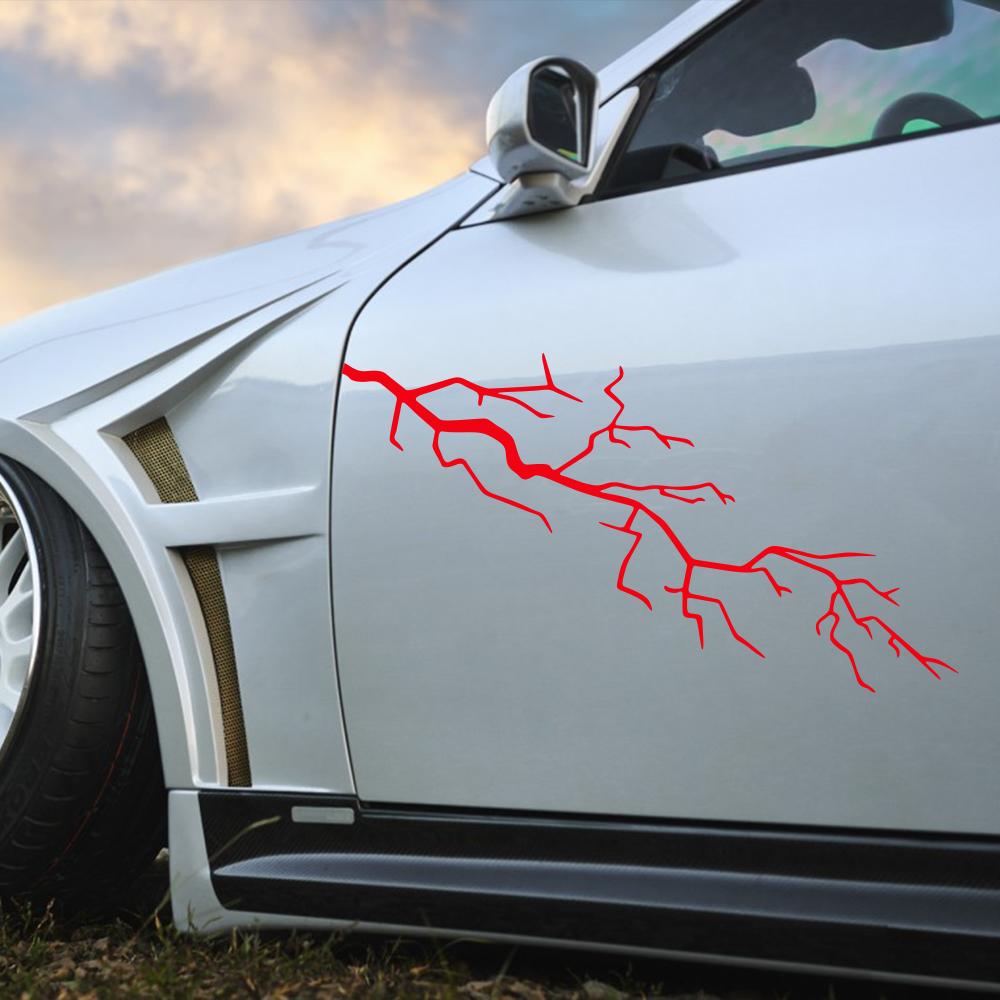 62x16cm Creative Speed Racing Style Lightning Car Stickers Waterproof DIY Scooter Fuel Tank Side Body Vinyl Decals
