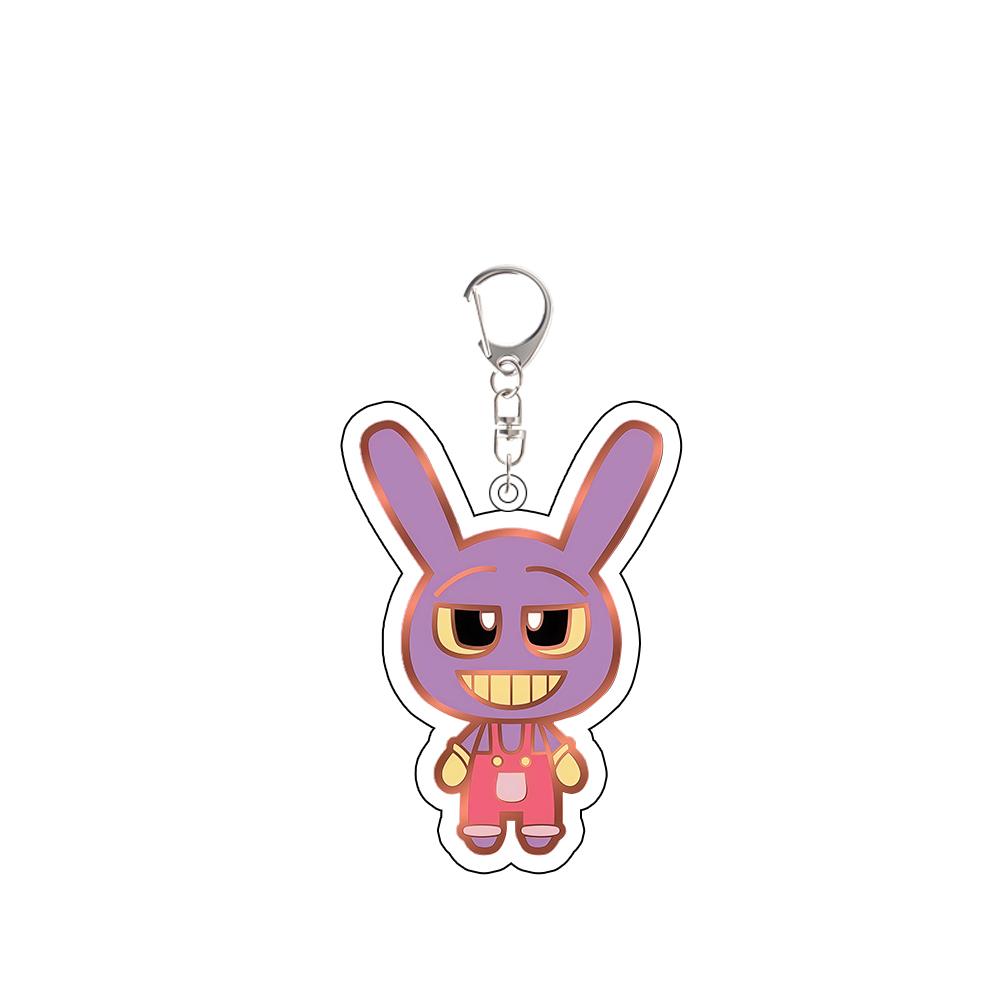 

For Digital Circus Pomni Jax Caine Anime Peripheral Acrylic KeyChain Exquisite Cute Backpack Accessories Pendant Festival Gift