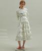 MANAVIS7 Scribble Cotton Dress Ivory