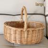Willow Woven Small Picnic Basket - Internet Celebrity Bamboo Handbag Rattan Travel Basket