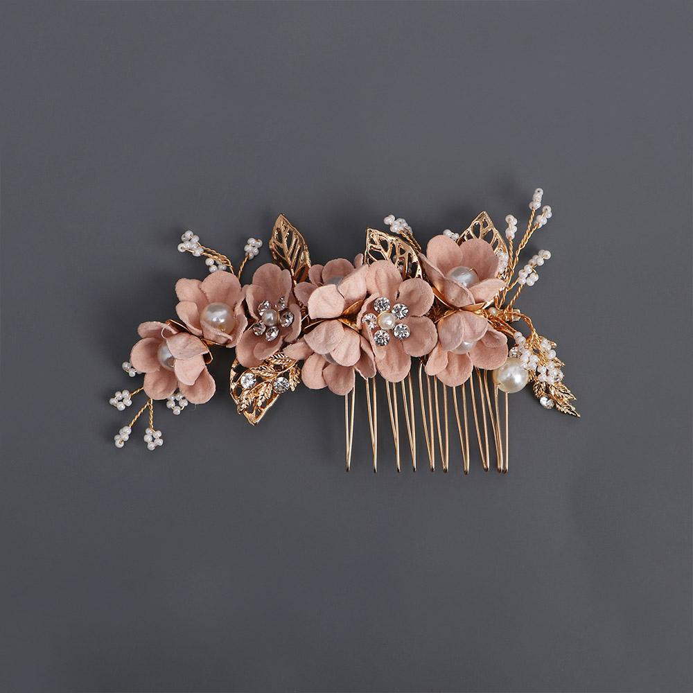 Disk Hair Comb Flower Handmade Hair Jewelry Hair Comb Bridal Hair Accessories Wedding Headwear