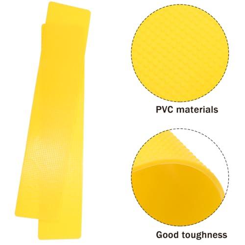 iplusmile 10-Piece Tennis Line Marker Set, 345mm x 70mm, Yellow, Training Equipment, Non-Slip Flat Markers, Soccer, Pickleball Court Tape, Court Line