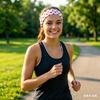 JYSP Fashionable and Versatile Sports Headband New Heart Print Wide Elastic Fitness Yoga Hair Band