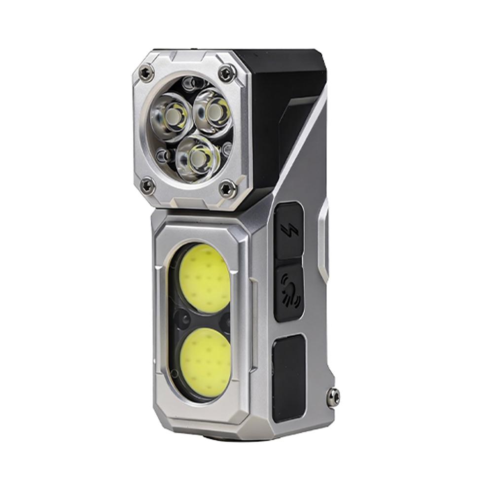 Mini USB Rechargeable LED Flashlight Portable Tail magnet flashlight Super Bright Camping Lantern Side COB emergency light