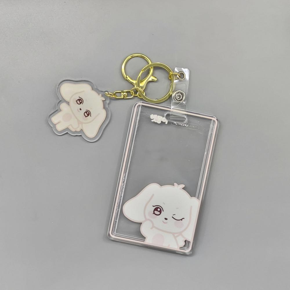 Aniteez Card Holder Keychain Keyring Acrylic Characters Photocard Sleeves Hongjoong Seonghwa Yunho Yeosang Keychain