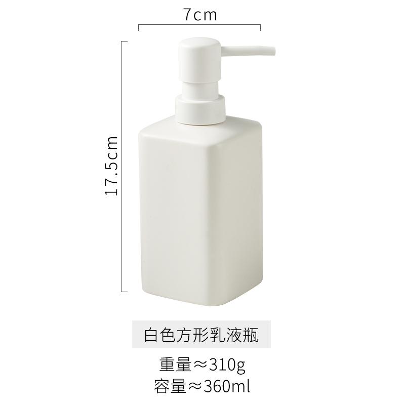 1 Stück Keramik Abfüllflasche Handseife, Duschgel, Shampooflasche Badezimmerzubehör Lotion Spenderflasche Badezimmerzubehör