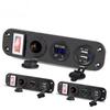 Car Usb Socket Panel With Dual Usb Charger Voltmeter And Power Outlet Waterproof For Vehicle Marine Rv Digital Devices