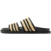 Color Block Woven Layer Flat Slide Sandals Men Footwear Black 2760620197