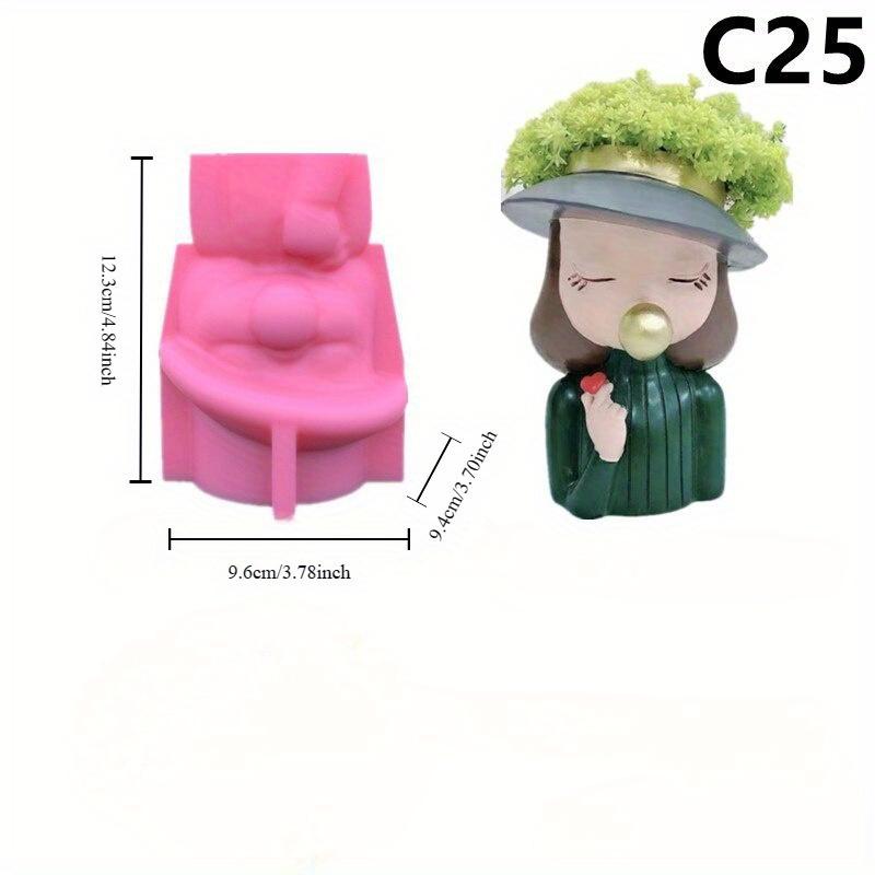 

Милая девушка-принцесса из морских водорослей, креативный держатель для ручек, цветочный горшок, силиконовая форма, ароматизированная свеча, инструменты для украшения торта пищевого класса Bixin Bubble Girl