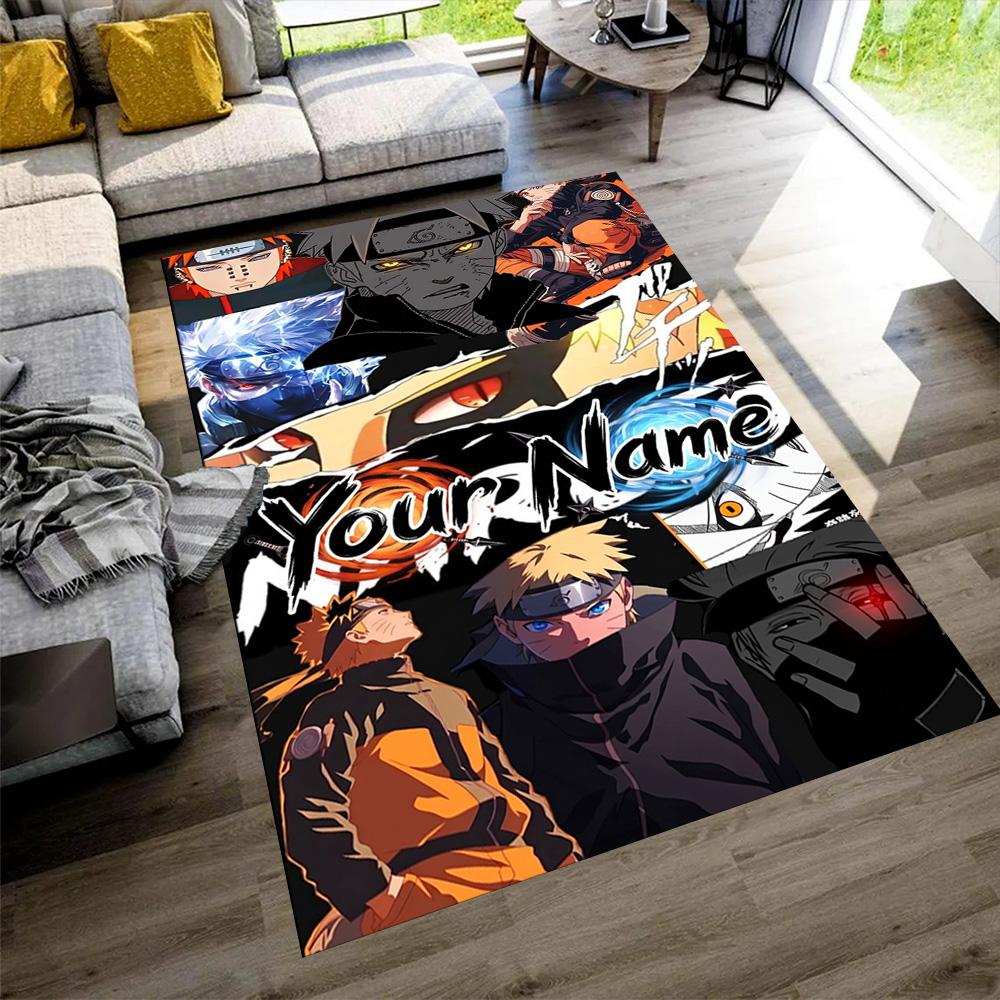 Naruto Character Customizable Name Area Rug Perfect for Dormitory Entryway Outdoor Hallway Antislip Carpet Office home decor Perfect Gift for Women/Me