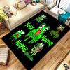 Green Pixel Forest Custom Name Carpet Rug For Living Room Bedroom Home Sofa Decoration Kids Play Nonslip Floor Mat