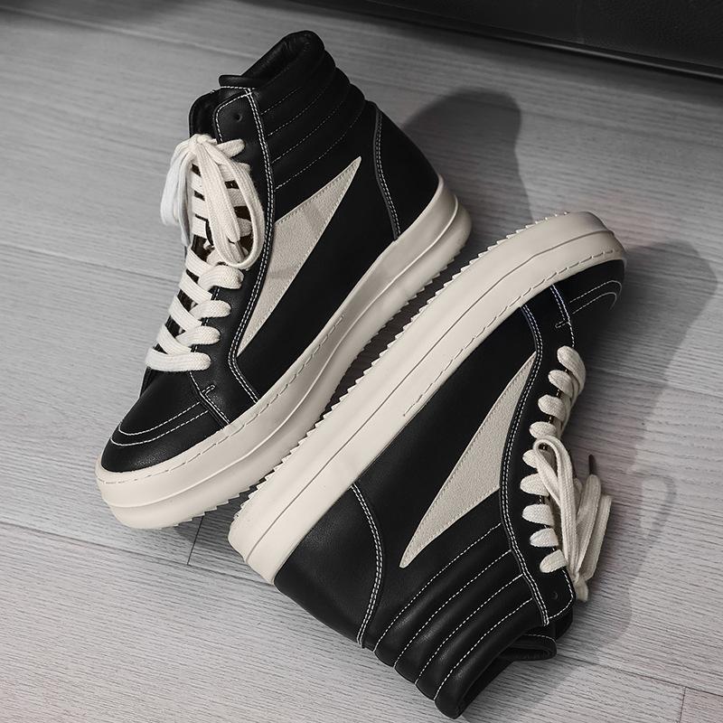 Trendy brand popular high-top shoes board shoes canvas shoes platform men's fashion casual shoes trendy middle boots versatile X522