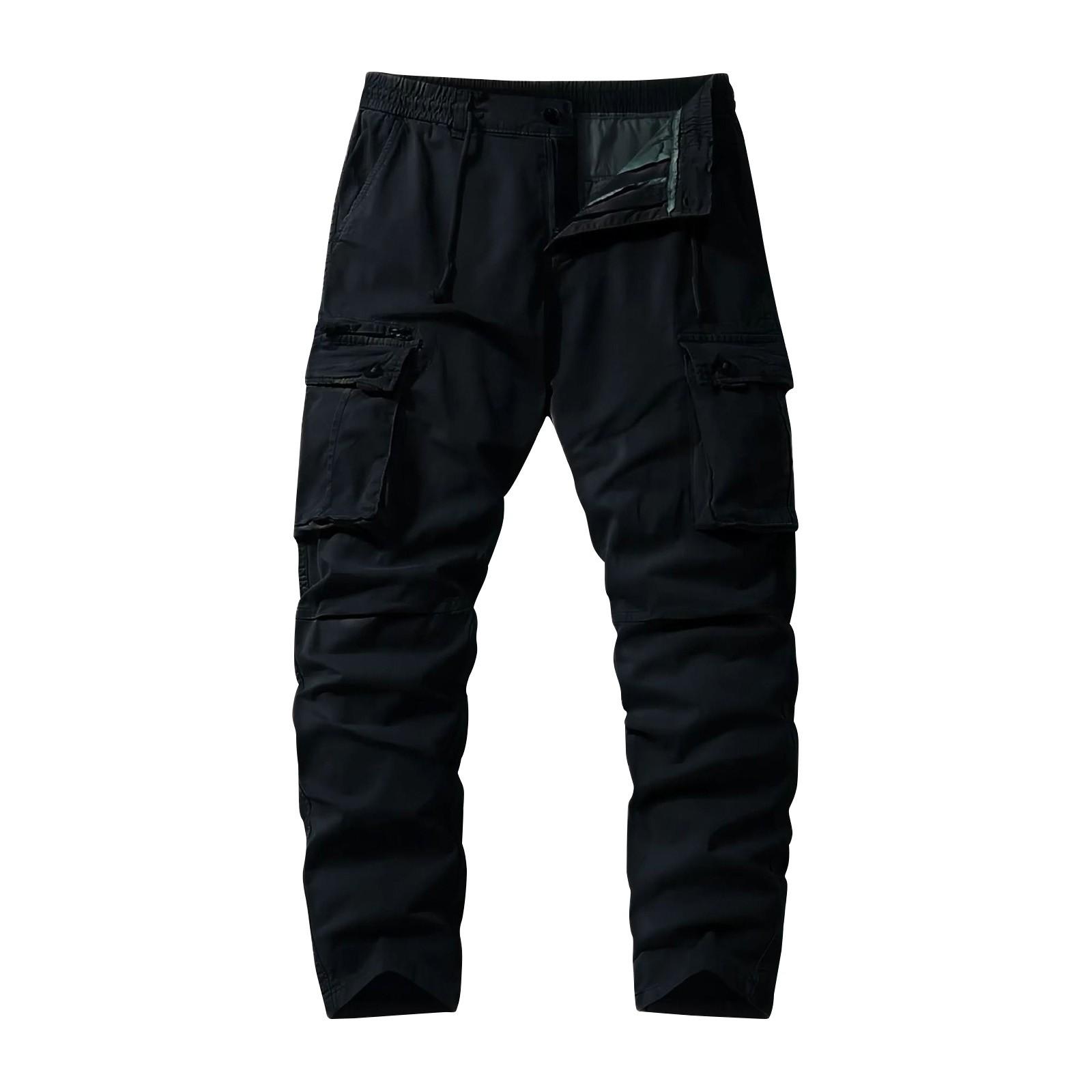 

Мужские стираные и окрашенные комбинезоны с карманами Мужские повседневные брюки Мужские хлопковые комбинезоны Американские брюки 34 чёрный