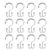 12 Pcs Shower Curtain Hooks Rust Proof Metal Shower Curtain Hooks Double