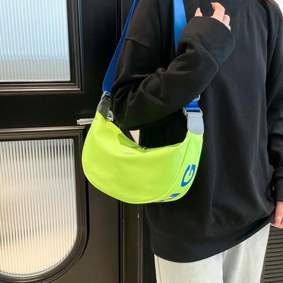 Neformální nylonová hobo crossbody taška pro ženy designová taška přes rameno zelená malá kapacita tote dámská cestovní nákupní taška dámské peněženky 2025