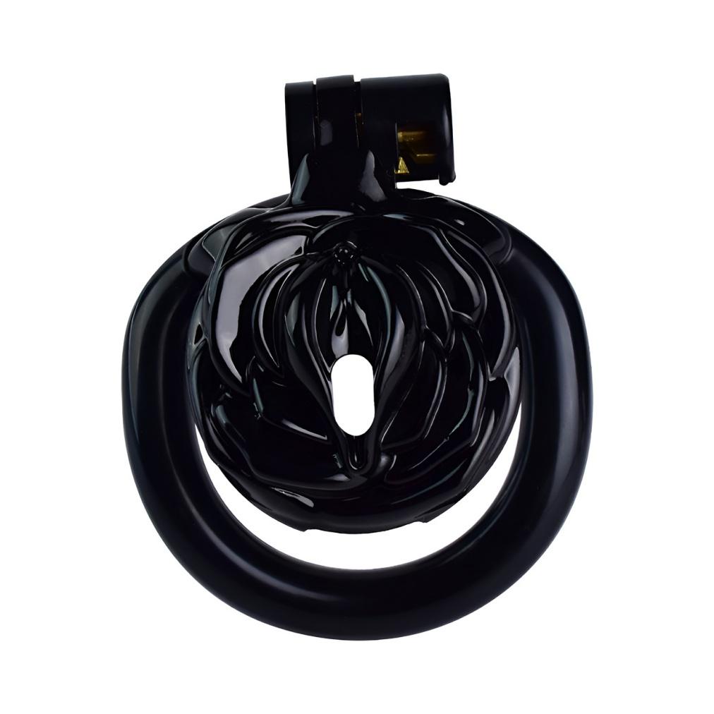 FRRK Rose Flower Inverted Pink Chastity Cage for Men Penis Cage Man Design Chastity Lock for Men